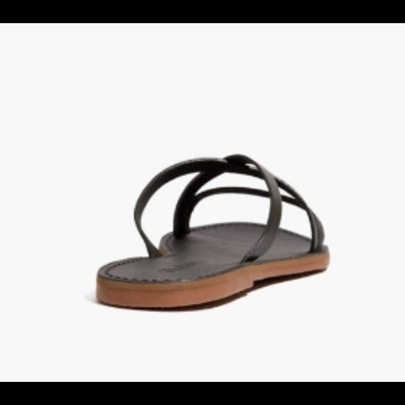 Madewell NWT”the Boardwalk”Skinny-Strap Black Leather Slide Sandal,Size-7.5 - Picture 5 of 8
